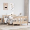 Estructura de cama sin colchón madera maciza de pino 120x190 cm