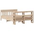 Estructura de cama sin colchón madera maciza de pino 120x190