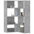 Estantería esquina 4 niveles madera gris hormigón 85x85x140