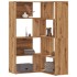 Estantería esquina 4 niveles madera roble artisan 85x85x140