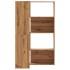 Estantería esquina 4 niveles madera roble artisan 85x85x140