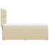 Cama box spring con colchón tela color crema 80x200