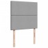 Cama box spring con colchón tela gris claro 90x200