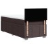 Cama box spring con colchón tela marrón oscuro 80x200