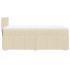Cama box spring con colchón tela color crema 80x200