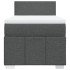Cama box spring con colchón tela gris oscuro 90x190