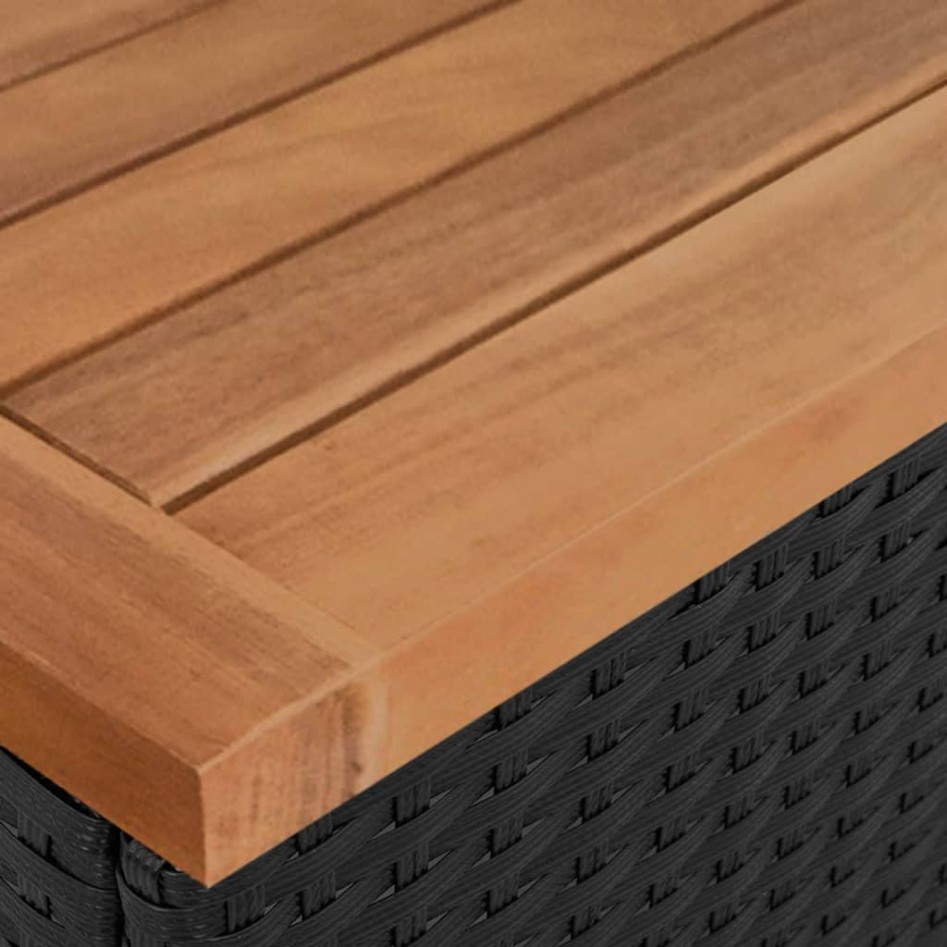 Set sofás jardín y cojines 2 pzas ratán sintético acacia