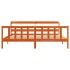 Estructura cama con cabecero madera pino marrón cera 200x200