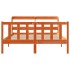 Estructura cama con cabecero madera pino marrón cera 150x200