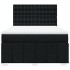 Cama box spring con colchón tela negro 140x190