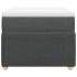 Cama box spring con colchón tela gris oscuro 80x200