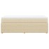Cama box spring con colchón tela color crema 80x200