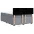 Cama box spring con colchón tela gris claro 140x190