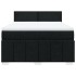 Cama box spring con colchón tela negro 140x190