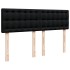Cama box spring con colchón tela negro 140x190