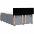 Cama box spring con colchón tela gris claro 140x200