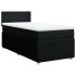 Cama box spring con colchón tela negro 80x200