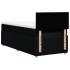 Cama box spring con colchón tela negro 80x200