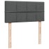 Cama box spring con colchón tela gris oscuro 80x200