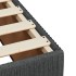 Cama box spring con colchón tela gris oscuro 80x200