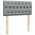 Cama box spring con colchón tela gris claro 80x200