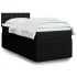 Cama box spring con colchón tela negro 80x200