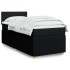 Cama box spring con colchón tela negro 90x200