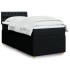 Cama box spring con colchón tela negro 90x200