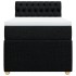 Cama box spring con colchón tela negro 90x200