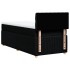 Cama box spring con colchón tela negro 90x200