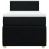 Cama box spring con colchón tela negro 100x200