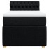 Cama box spring con colchón tela negro 100x200