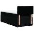 Cama box spring con colchón tela negro 100x200