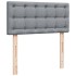 Cama box spring con colchón tela gris claro 100x200