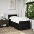 Cama box spring con colchón tela negro 100x200