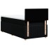 Cama box spring con colchón tela negro 100x200