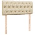 Cama box spring con colchón tela color crema 120x190
