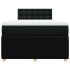 Cama box spring con colchón tela negro 120x190