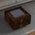 Mesa de centro y LED madera ingeniería roble ahumado