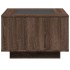Mesa de centro y LED madera ingeniería marrón roble 60x60x40