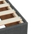 Cama box spring con colchón tela gris oscuro 100x200