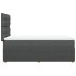 Cama box spring con colchón tela gris oscuro 80x200