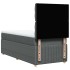 Cama box spring con colchón tela gris oscuro 80x200