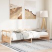 Sofá cama de madera maciza de pino natural 90x190 cm
