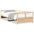 Sofá cama de madera maciza de pino natural 90x190