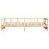 Sofá cama de madera maciza de pino natural 90x190