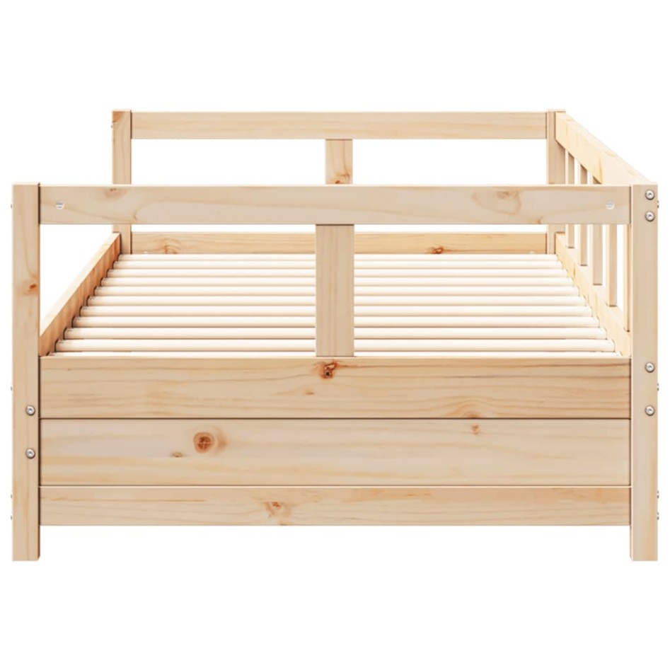 Sofá cama de madera maciza de pino natural 90x190