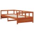 Sofá cama sin colchón madera maciza pino marrón cera 90x190