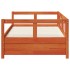 Sofá cama sin colchón madera maciza pino marrón cera 90x190