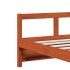 Sofá cama sin colchón madera maciza pino marrón cera 90x190
